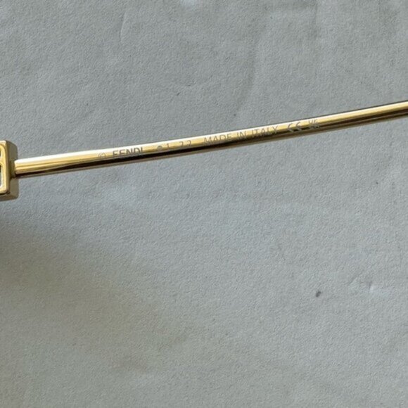 Fendi Designer Cat Eye Sunglasses Brown Gold W Pouch & Box 54mm - Picture 12 of 16